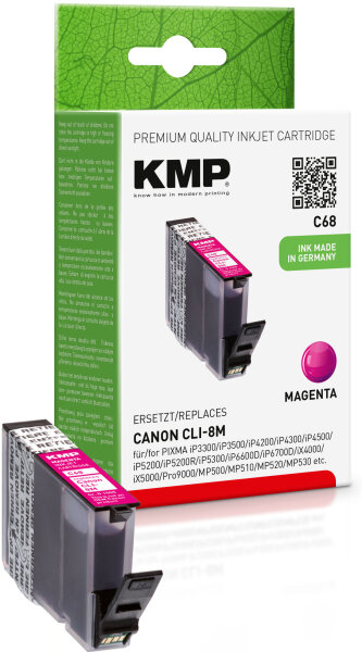 KMP Tinte C68 (magenta) ersetzt Canon CLI-8M