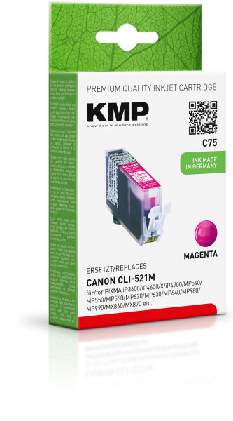 KMP Tinte C75 (magenta) ersetzt Canon CLI-521M