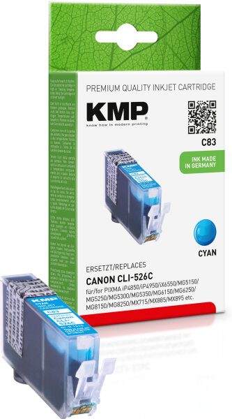 KMP Tinte C83 (cyan) ersetzt Canon CLI-526C