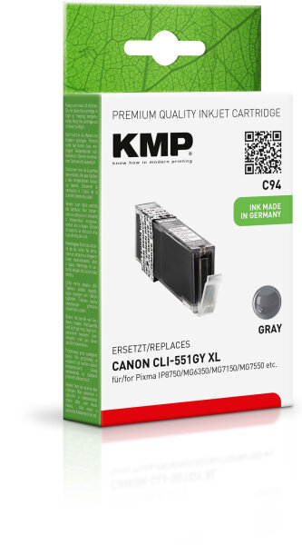 KMP Tinte C94 (grau) ersetzt Canon CLI-551GY XL