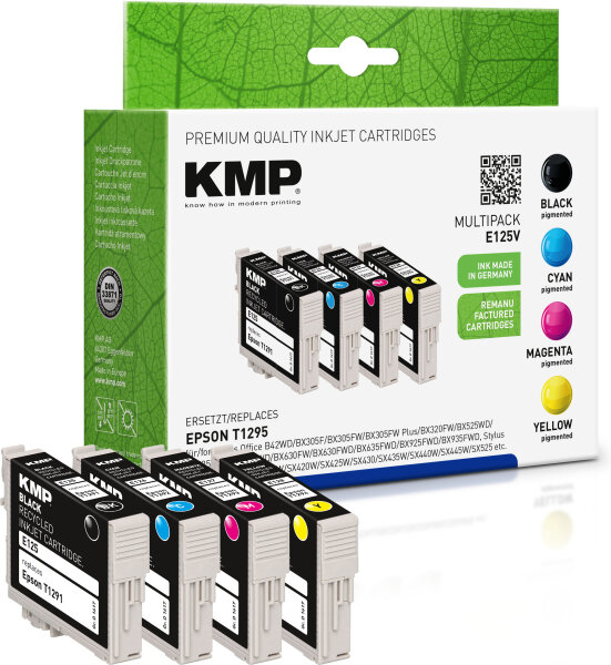 KMP Tinte E125V MULTIPACK ersetzt Epson T1295 (Apfel)