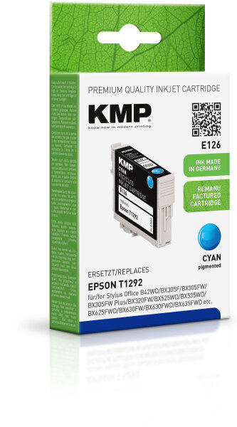 KMP Tinte E126 (cyan) ersetzt Epson T1292 (Apfel)