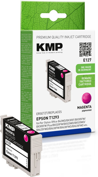 KMP Tinte E127 (magenta) ersetzt Epson T1293 (Apfel)