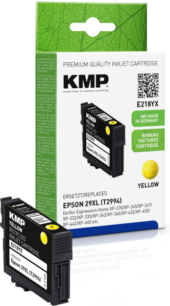 KMP Tinte E218YX (yellow) ersetzt Epson 29XL (T2994 - Erdbeere)
