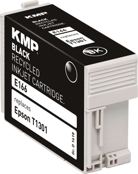 KMP Tinte E166 (schwarz) ersetzt Epson T1301 (Hirsch)
