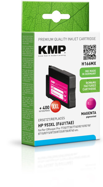 KMP Tinte H166MX (magenta) ersetzt HP 953XL (F6U17AE)