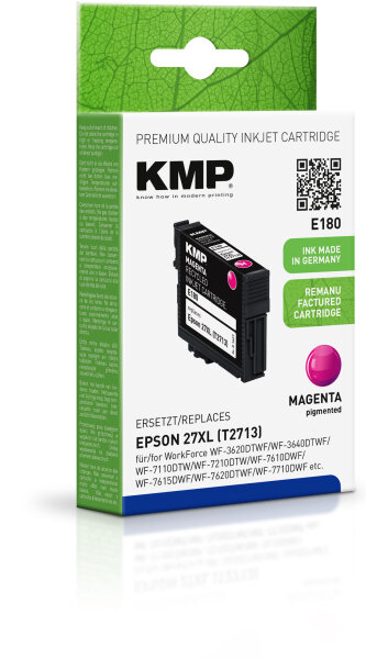 KMP Tinte E180 (magenta) ersetzt Epson 27XL (T2713 - Wecker)