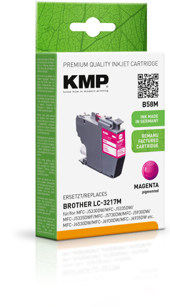 KMP Tinte B58M (magenta) ersetzt Brother LC-3217M