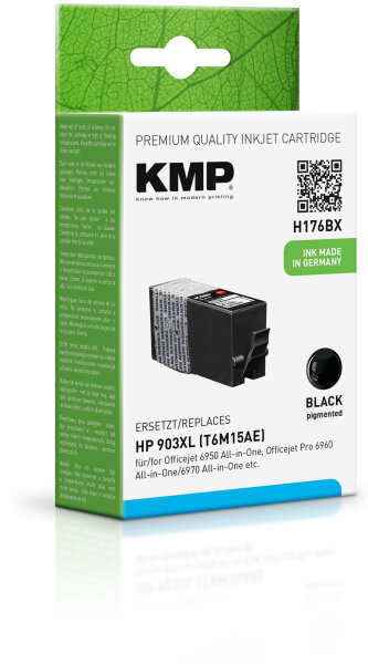 KMP Tinte H176BX (schwarz) ersetzt HP 903XL (T6M15AE)