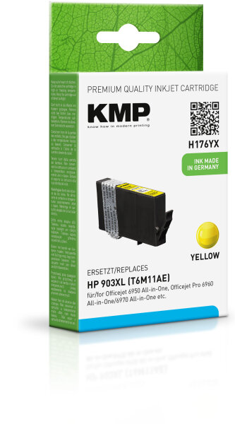 KMP Tinte H176YX (yellow) ersetzt HP 903XL (T6M11AE)