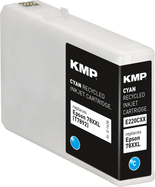 KMP Tinte E220CXX (cyan) ersetzt Epson 78XXL (T7892)