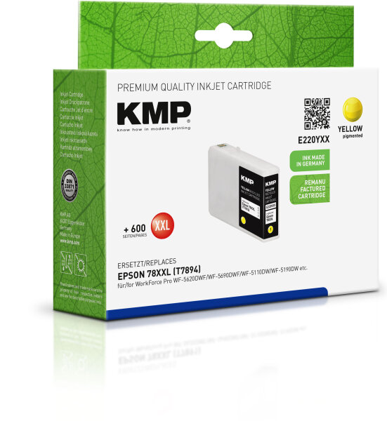 KMP Tinte E220YXX (yellow) ersetzt Epson 78XXL (T7894)
