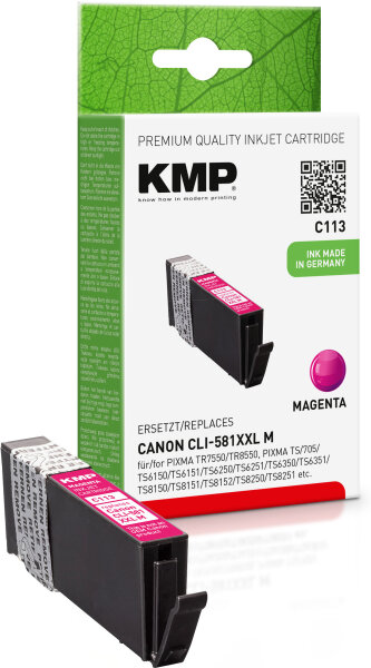 KMP Tinte C113 (magenta) ersetzt Canon CLI-581M XXL
