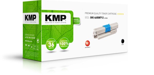 KMP Toner O-T51X (schwarz) ersetzt OKI 46508712