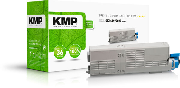 KMP Toner O-T54X (cyan) ersetzt OKI 46490607