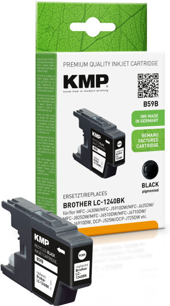 KMP Tinte B59B (schwarz) ersetzt Brother LC1240BK