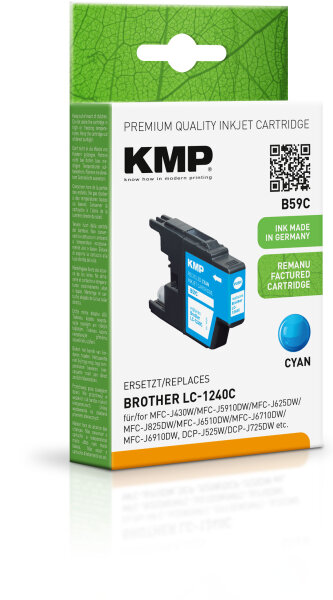 KMP Tinte B59C (cyan) ersetzt Brother LC1240C