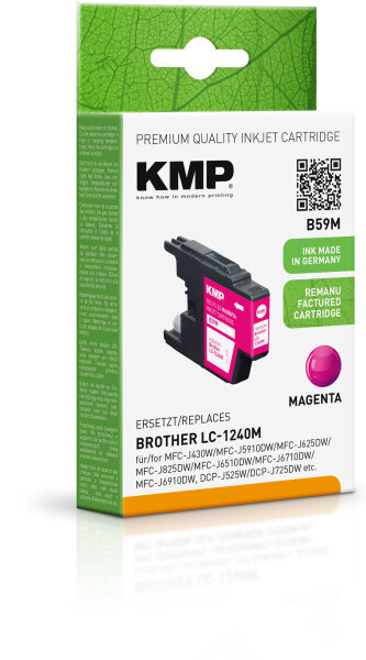 KMP Tinte B59M (magenta) ersetzt Brother LC1240M