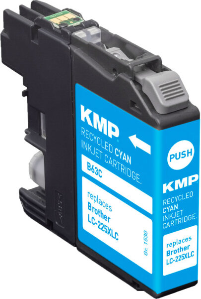 KMP Tinte B63C (cyan) ersetzt Brother LC-225XLC