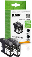 KMP Tintenpatrone B60D (schwarz) DOUBLEPACK ersetzt Brother LC-123BK