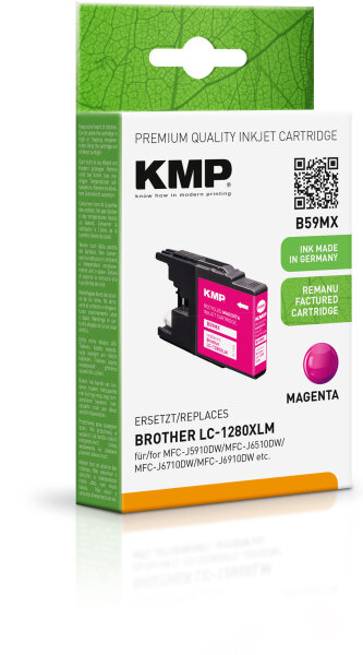 KMP Tinte B59MX (magenta) ersetzt Brother LC1280XLM