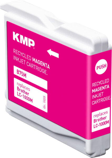 KMP Tinte B75M (magenta) ersetzt Brother LC1000M (alternativ zu B11)