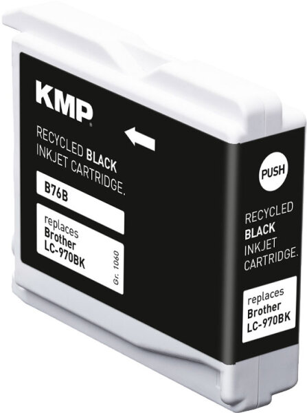KMP Tinte B76B (schwarz) ersetzt Brother LC970BK