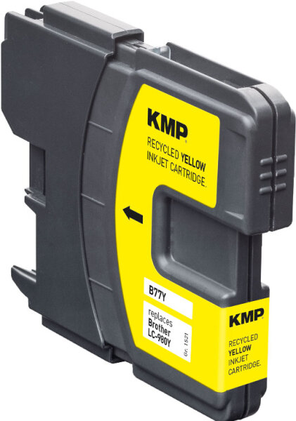 KMP Tinte B77Y (yellow) ersetzt Brother LC980Y