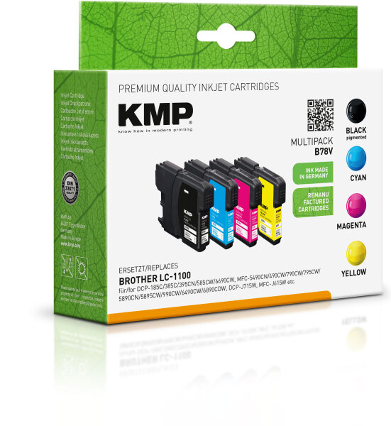 KMP Tinte B78V MULTIPACK ersetzt Brother LC1100VALBP