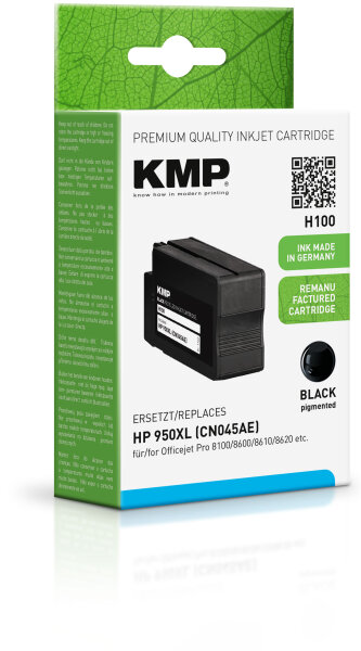 KMP Tinte H100 (schwarz) ersetzt HP 950XL (CN045AE)