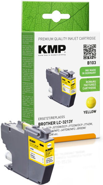 KMP Tinte B103 (yellow) ersetzt Brother LC-3213Y