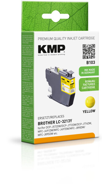 KMP Tinte B103 (yellow) ersetzt Brother LC-3213Y
