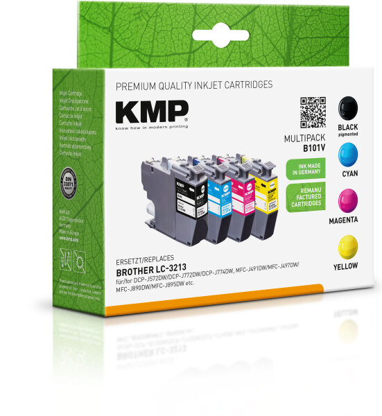 KMP Tinte B101V MULTIPACK ersetzt Brother LC-3213VAL