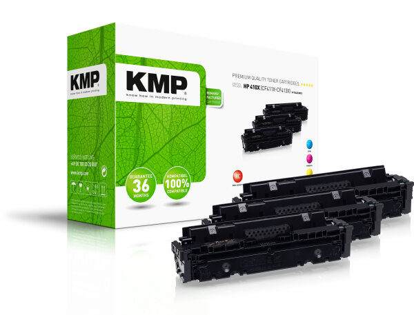 KMP Toner H-T242XCMY MULTIPACK ersetzt HP 410X (CF411X, CF413X, CF412X)