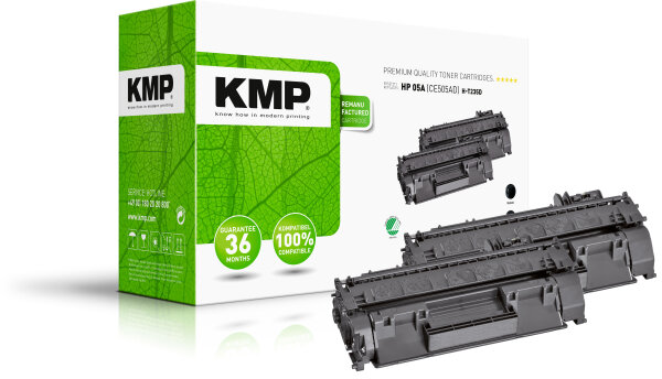 KMP Toner H-T235D DOUBLEPACK (schwarz) ersetzt HP 05A (CE505A), Canon 719 (3479B002)