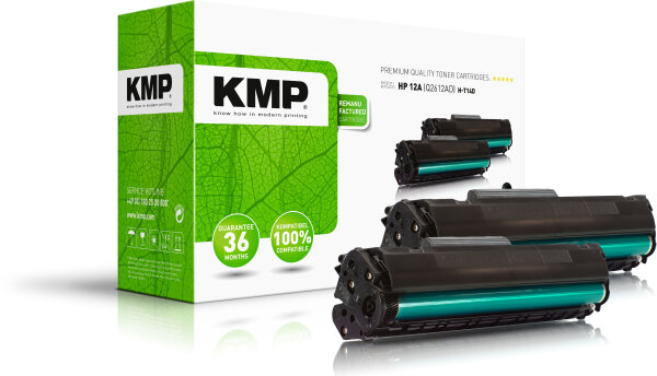KMP Toner H-T14D DOUBLEPACK (schwarz) ersetzt HP 12A (Q2612A), Canon 703 (7616A005)