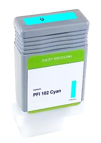Refill-Druckerpatrone ersetzt Canon PFI-102C (cyan)