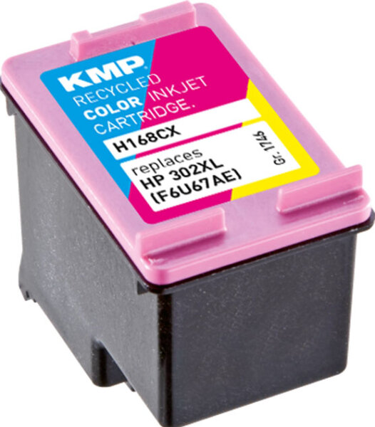 KMP Tinte H168CX (color) ersetzt HP 302XL (F6U67A)