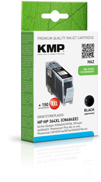 KMP Tinte H62 (schwarz) ersetzt HP 364XL (CN684EE)