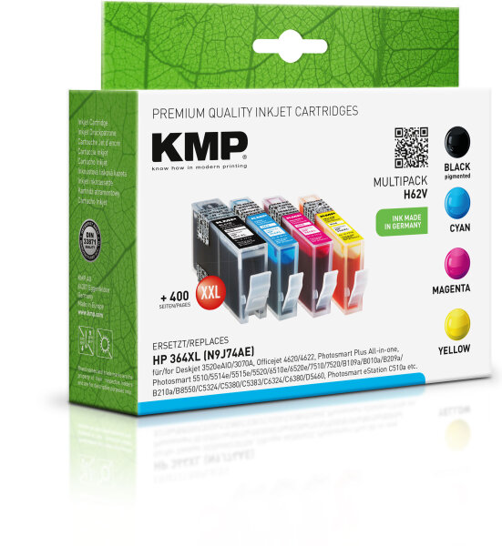 KMP Tinte H62V MULTIPACK ersetzt HP 364XL