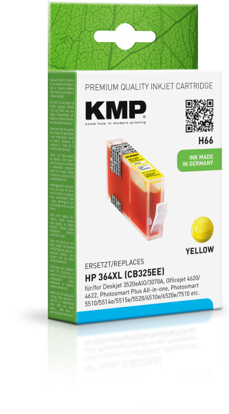 KMP Tinte H66 (yellow) ersetzt HP 364XL (CB325EE)