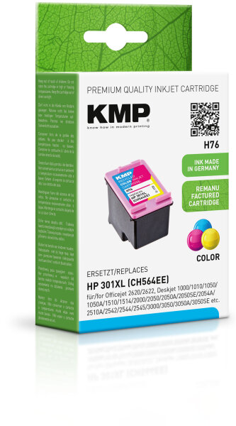 KMP Tinte H76 (color) ersetzt HP 301XL (CH564EE)