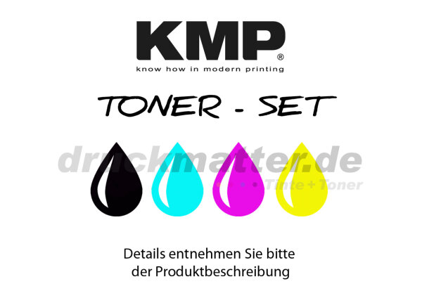 KMP Toner H-T113V SET ersetzt HP 125A (CB540A, CB541A, CB543A, CB542A)