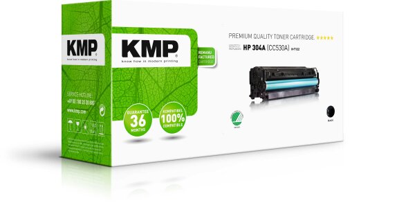 KMP Toner H-T122 (schwarz) ersetzt HP 304A (CC530A)
