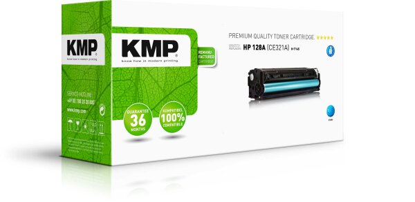 KMP Toner H-T145 (cyan) ersetzt HP 128A (CE321A)