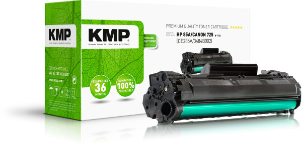 KMP Toner H-T154 (schwarz) ersetzt HP 85A (CE285A), Canon 725 (3484B002)