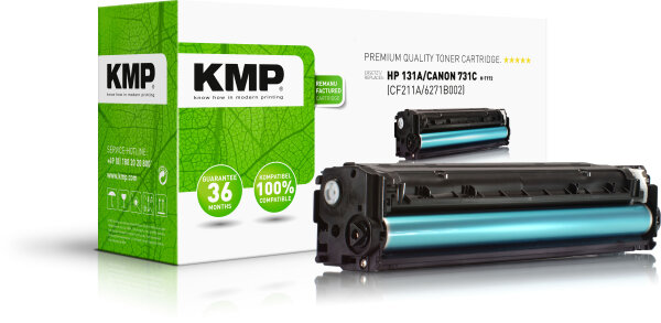 KMP Toner H-T172 (cyan) ersetzt HP 131A (CF211A), Canon 731C (6271B002)